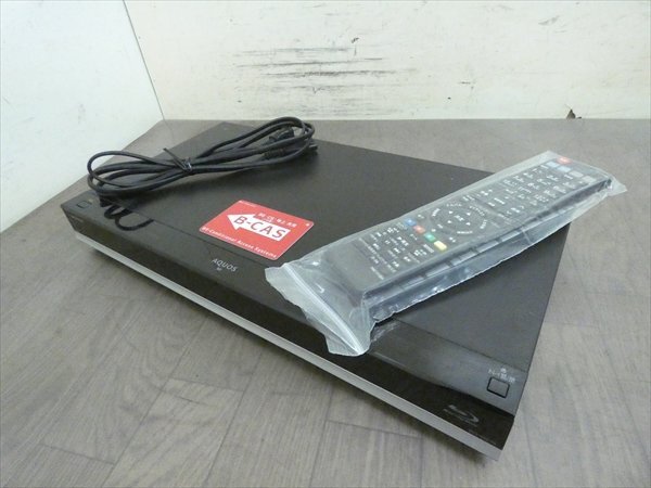 500GB☆15年☆シャープ/SHARP/AQUOS☆HDD/BDレコーダー☆BD-W570☆リモコン付☆2番組同時録画☆3D対応機 管SA5841