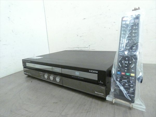 シャープ/SHARP☆HDD/DVDレコーダー/VHS☆DV-ACV52☆リモコン付☆ビデオダビング 管CX22853