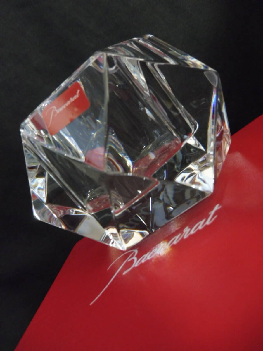 新品箱付 バカラ Baccarat キャンドルホルダー ダイヤモンドカット クリスタル ②　(26