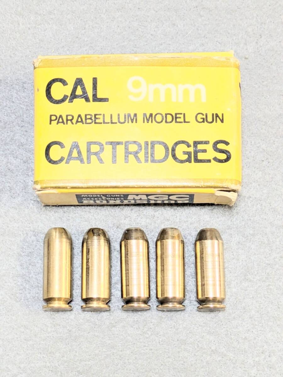 MGC製 P08 LUGER 9mm カートリッジ PARABELLUM モデルガン 5発 