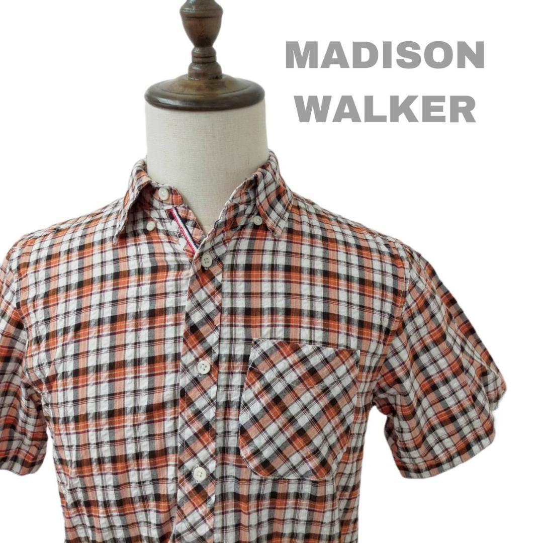 【最終値下げ】104 MADISON WALKER マディソンウォーカー 半袖 チェックシャツ M 古著 vintage ヴィンテージ 90s 80s 昭和レトロ