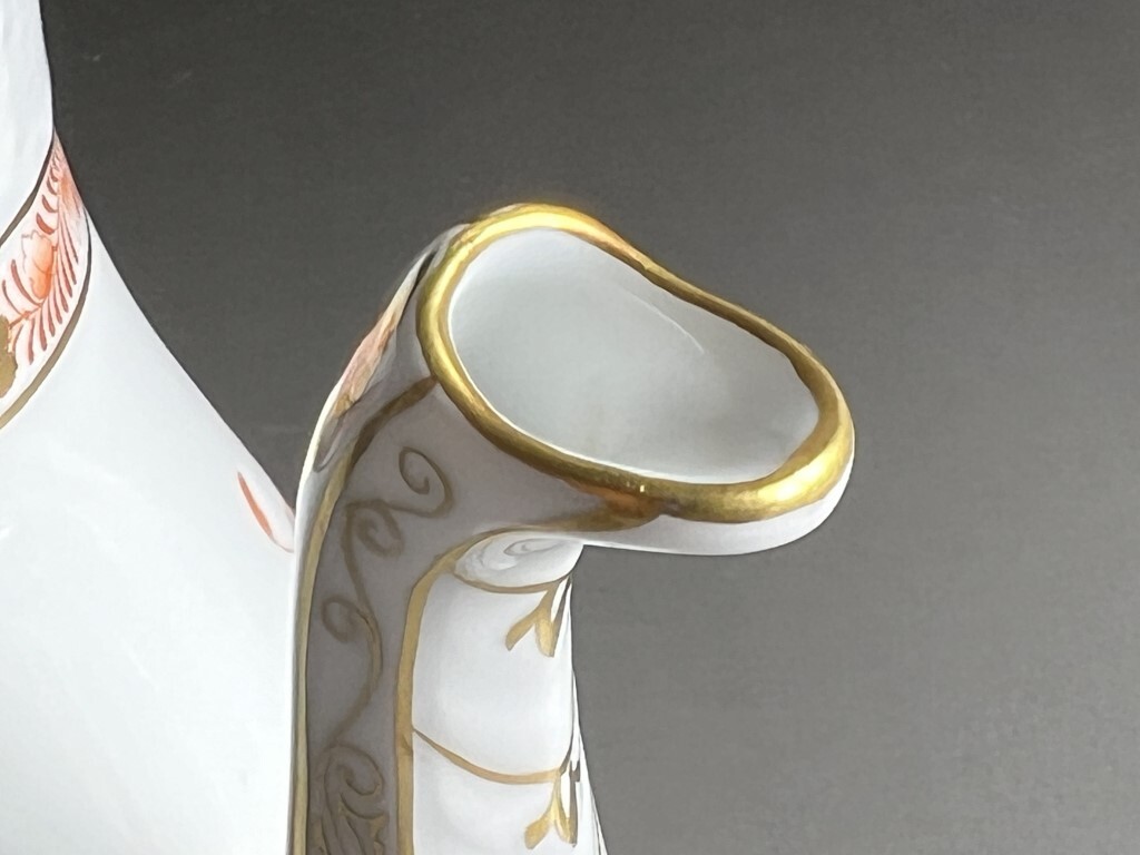 60916 ヘレンド ティーポット Herend アポニーオレンジ 蓋にバラ 60916 ヘレンド ティーポット Herend アポニーオレンジ 蓋にバラ