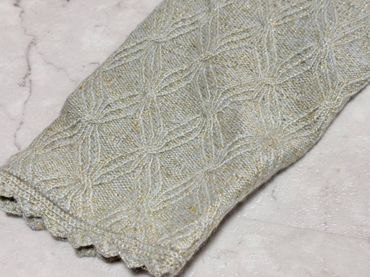 d2428◆ハンドメイド◆手編み　ラメ纟使い　セーター