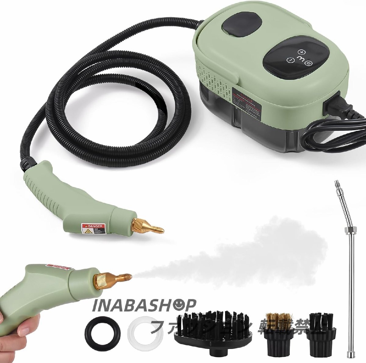2500W 高圧スチームクリーナー高温加圧スチーム洗浄機1100ml 3バー ポータブルハンドヘルドスチームクリーナー家庭用/カーディテイリング用