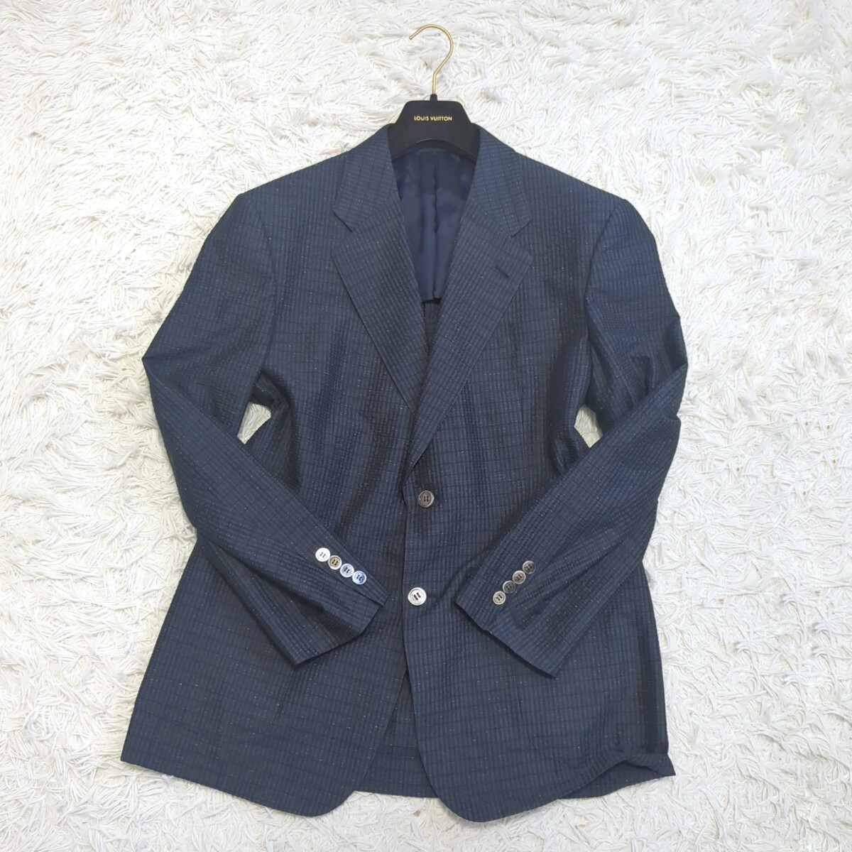 級 シルク100% LANVIN COLLECTION テーラードジャケット 48 L 級 シルク100% LANVIN COLLECTION テーラードジャケット 48 L