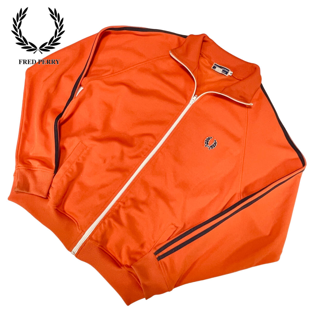 FRED PERRY フレッドペリー トラックジャージ オレンジ (Mサイズ FRED PERRY フレッドペリー トラックジャージ オレンジ (Mサイズ