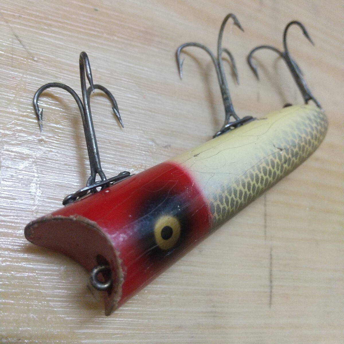 ☆【未使用品】オールドへドン ラッキー13 PRH ウッド☆ 40s HEDDON Lucky13 / ウッド グラスアイ /オールドヘドン