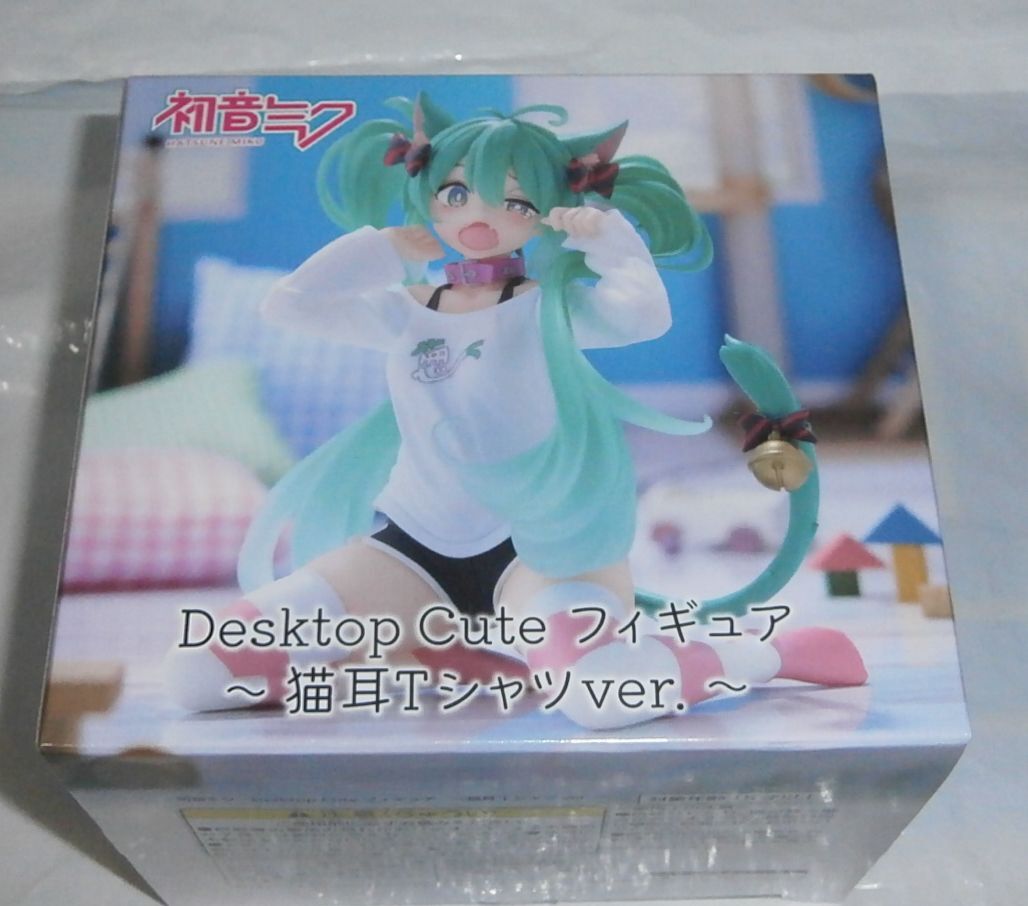 初音ミク Desktop Cute フィギュア 猫耳Tシャツver. 未開封