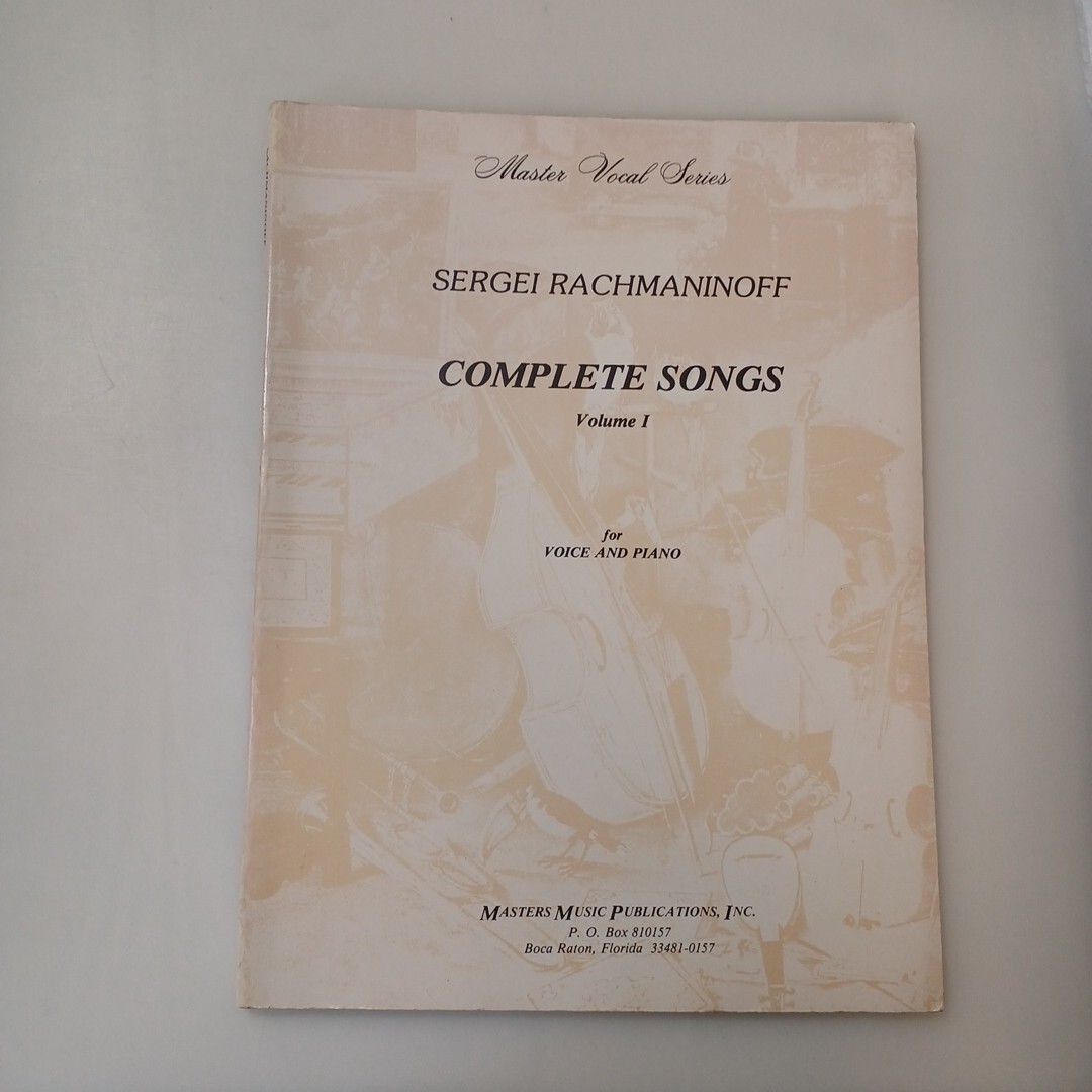 zaa-615♪楽譜sergei rachmaninoff complete songs volume 1 for voice and piano master music publications