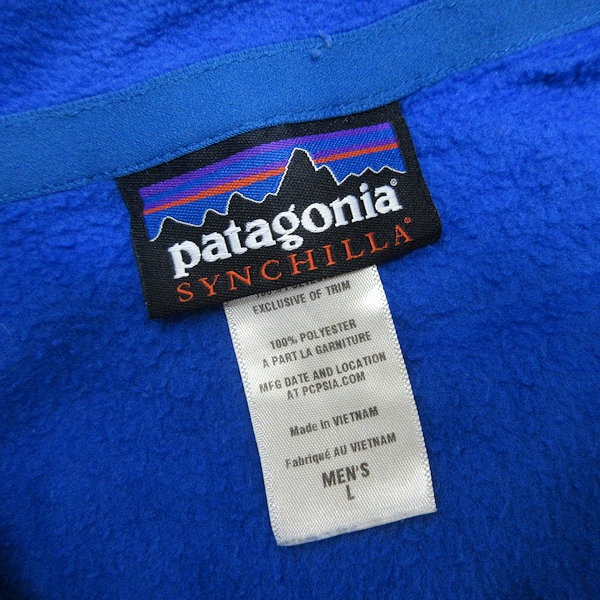 D■パタゴニア/PATAGONIASYNCHILLA シンチラ 26267FA13 フリースプルオーバー【L】青/MENS/301【中古】