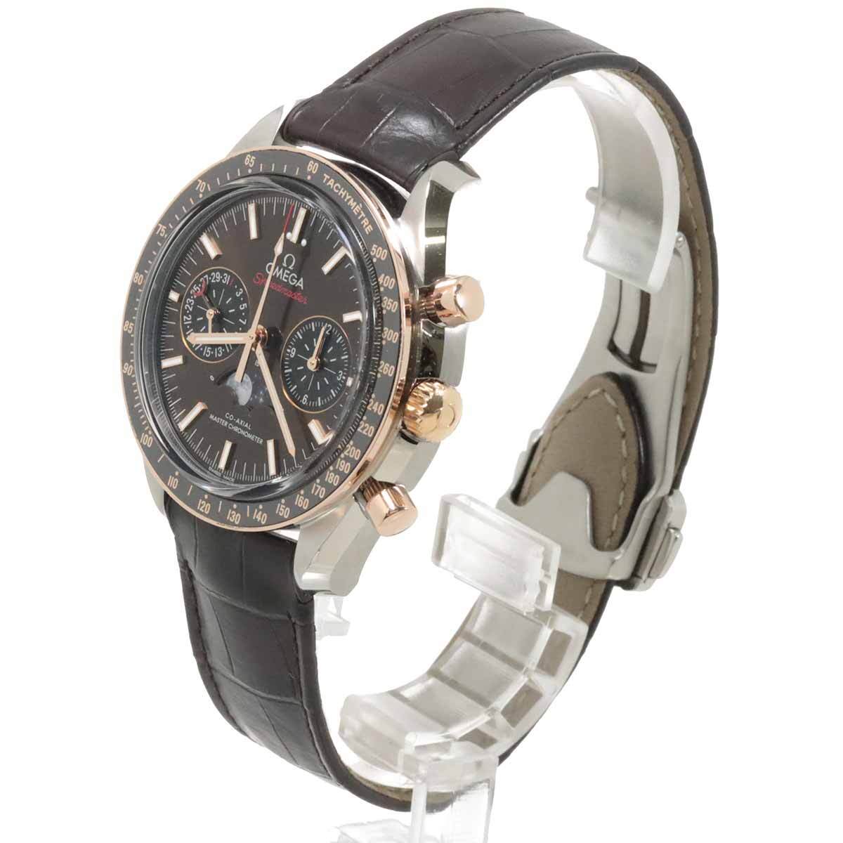  Omega OMEGA Speedmaster moon phase комбинированный 304 23 44 52 13 001 хронограф K18PG Date самозаводящиеся часы Speedmaster 90233508