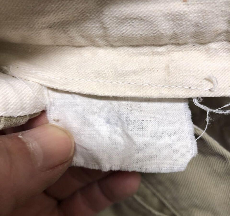 ヴィンテージ50年代USアーミーボタンチノパン程度良生地しっかりしています38 ヴィンテージ50年代USアーミーボタンチノパン程度良生地しっかり