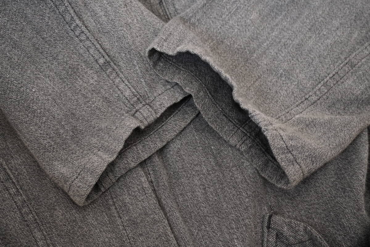 50年代 フランス製 ブラックシャンブレー アトリエコート claudius lafond ショップコート ユーロビンテージ フレンチ