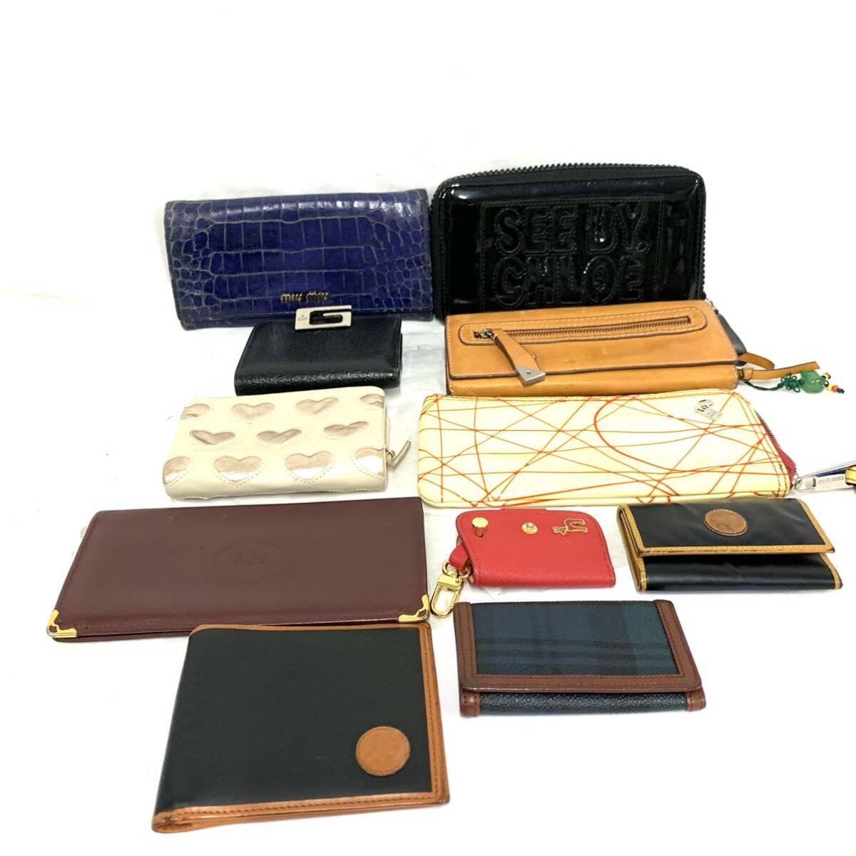 ブランド 他 財布 長財布 キーケース まとめて GUCCI グッチ ミュウミュウシーバイクロエ カルティエ ハンティングワールド他 カ4