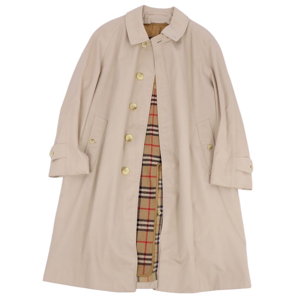 美品 Vintage バーバリー Burberrys 英國制 ライナー付き ステンカラーコート バルマカーン アウター メンズ 48ベージュ cf06ol-rm08e28087