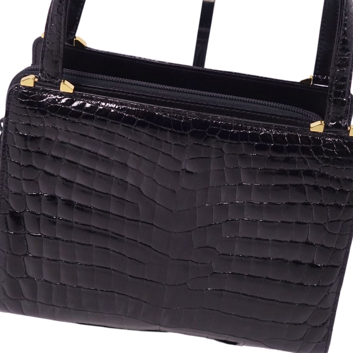 美品 クロコダイル CROCODILE バッグ ハンドバッグ トートバッグ 美品 クロコダイル CROCODILE バッグ ハンドバッグ トートバッグ