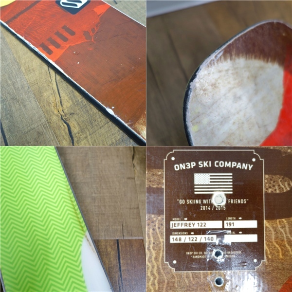 オンスリーピー ON3P Jeffrey 122 191cm センター 122mm 板のみ オンスリーピー ON3P Jeffrey 122 191cm センター 122mm 板のみ