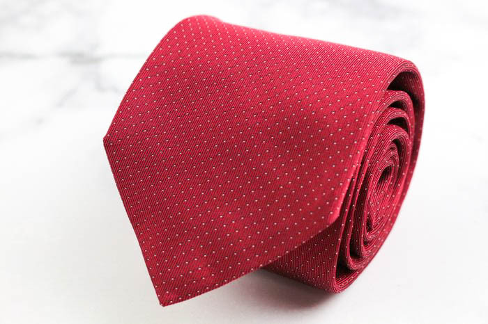 ダンヒル ブランド ネクタイ シルク ドット柄 ハンドメイド PO メンズ レッド Dunhill