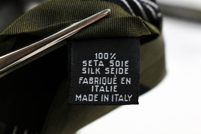 ヒューゴボス ブランド ネクタイ シルク ストライプ柄 伊製生地 高級 PO メンズ グレー HUGO BOSS_画像5