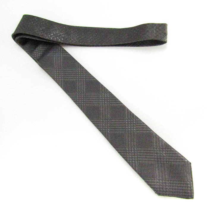 キャサリンハムネット ブランド ネクタイ グレンチェック柄 格子柄 シルク 日本制 PO メンズ グレー KATHARINE HAMNETT