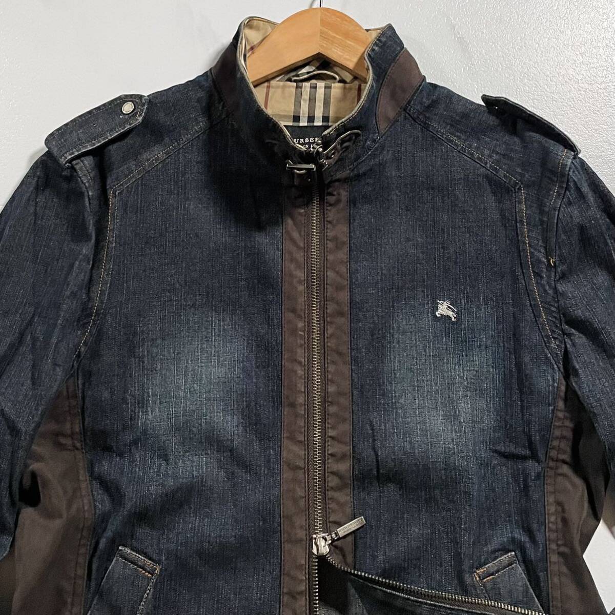 極美品○バーバリーブラックレーベル デニムジャケット Gジャン 