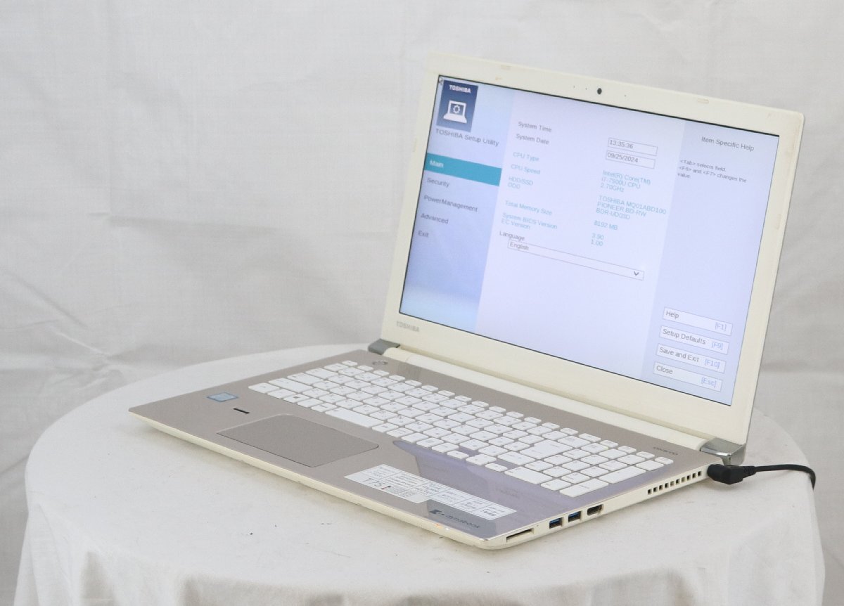 TOSHIBA PT75DGP-BJA2 dynabook T75/DG　Core i7 7500U 2.70GHz 8GB 1000GB■現状品