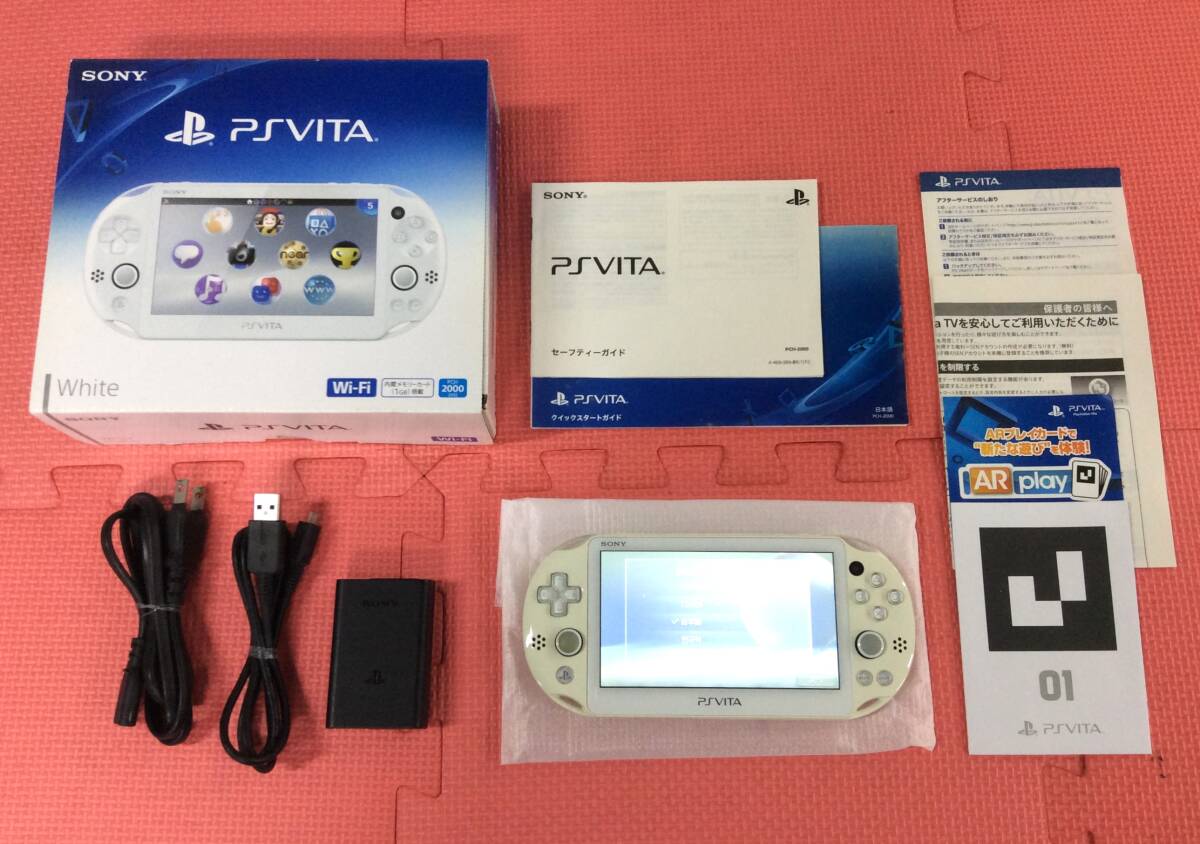 【GM5391/60/0】ジャンク★PS VITA 本体セット★ホワイト★PCH-2000★PlayStation VITA★プレイステーション★ゲーム機★