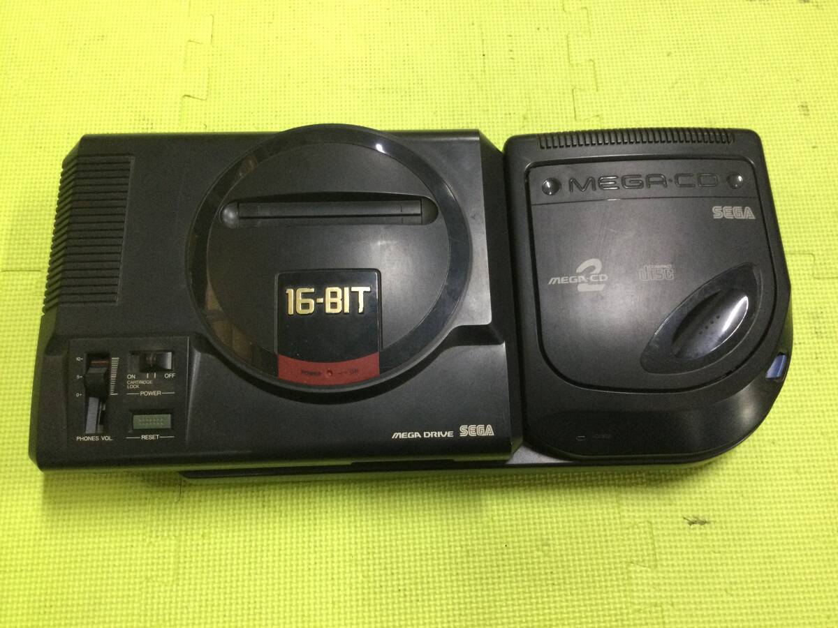 【GN5833/100/0】ジャンク★SEGA MEGA‐CD2 本体+ MEGA DRIVE 本体 2点セット★メガCD2★メガドライブ★レトロゲーム★ゲーム機★