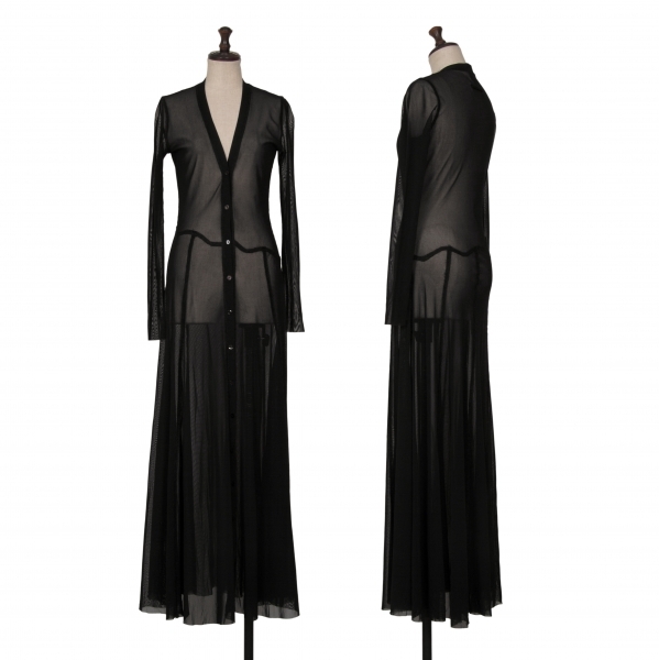  Jean-Paul Gaultier famJean Paul GAULTIER FEMME энергия сеть длинный рубашка One-piece чёрный 40 [ женский ]