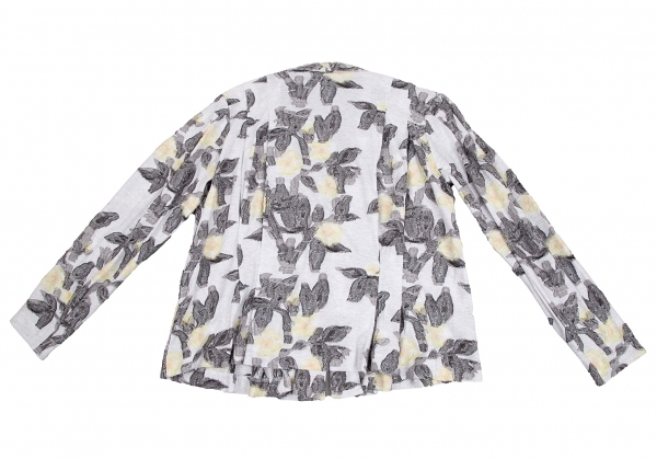 イッセイミヤケ ハートISSEY MIYAKE HaaT フラワージャガード里使いカーディガン オフ黃3 【レディース】