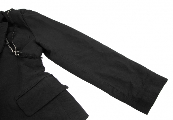 コムデギャルソンCOMME des GARCONS 斷ち切りデザイン2Bジャケット 黒S 【レディース】