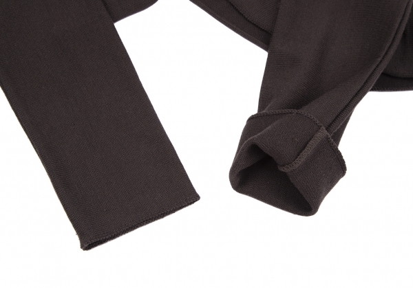 イッセイミヤケISSEY MIYAKE ウールシルクサークルニットボレロ 茶2 【レディース】