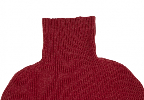 イッセイミヤケISSEY MIYAKE 132 5. タートルネックウールリブニット 赤2 【レディース】