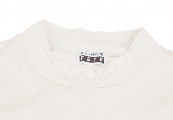 イッセイミヤケ フェットISSEY MIYAKE FETE 切替ハイネックカットソー アイボリー2 【レディース】