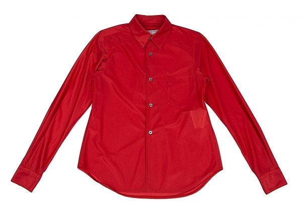 コムコム コムデギャルソンCOMME des GARCONS ポリベーシックシャツ 赤SS 【レディース】