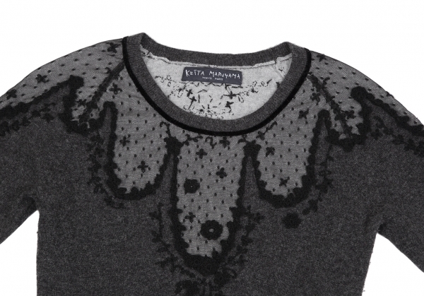  Keita Maruyama KEITA MARUYAMA race switch design knitted charcoal 2 [ lady's ]