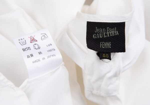 ジャンポールゴルチエ ファムJean Paul GAULTIER FEMME 多重ネックコードデザインチュニック 白40 【レディース】