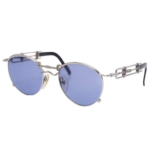 ジャンポールゴルチエJean Paul GAULTIER 56-0174 スチームパンクサングラス 青シルバー