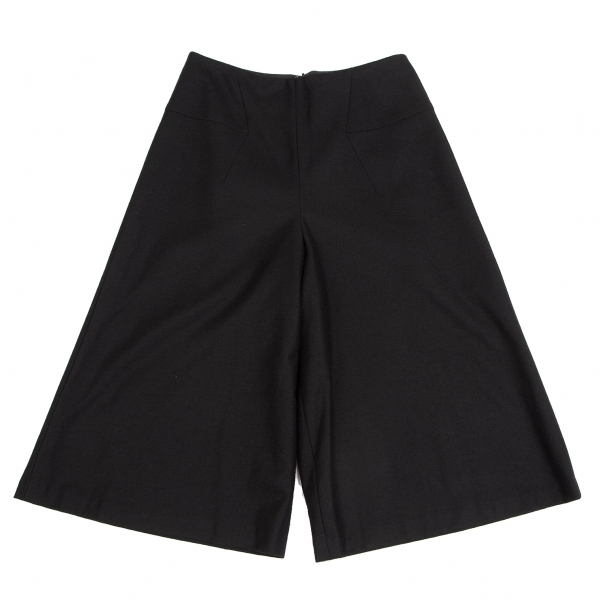 シビラSybilla ウールワイドクロップドパンツ 黒L 【レディース】