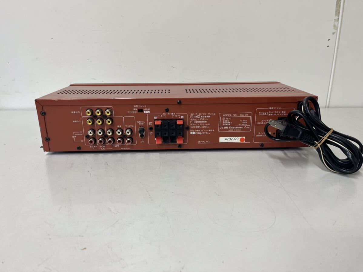 B6 *BMB UGA karaoke equipment power amplifier DA-01 100V present condition goods 