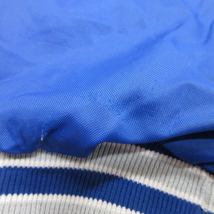 XL/ old clothes long sleeve half Zip nylon jacket men's 90s lacrosse LEVITTOWN large size blue other blue inside side mesh 24sep13 used a