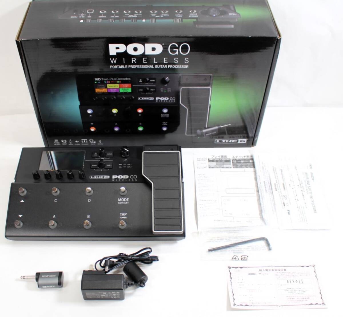 Y6453#◆中古品◆Line 6 POD GO WIRELESS PORTABLE PROFESSIONAL GUITAR PROCESSOR マルチエフェクター