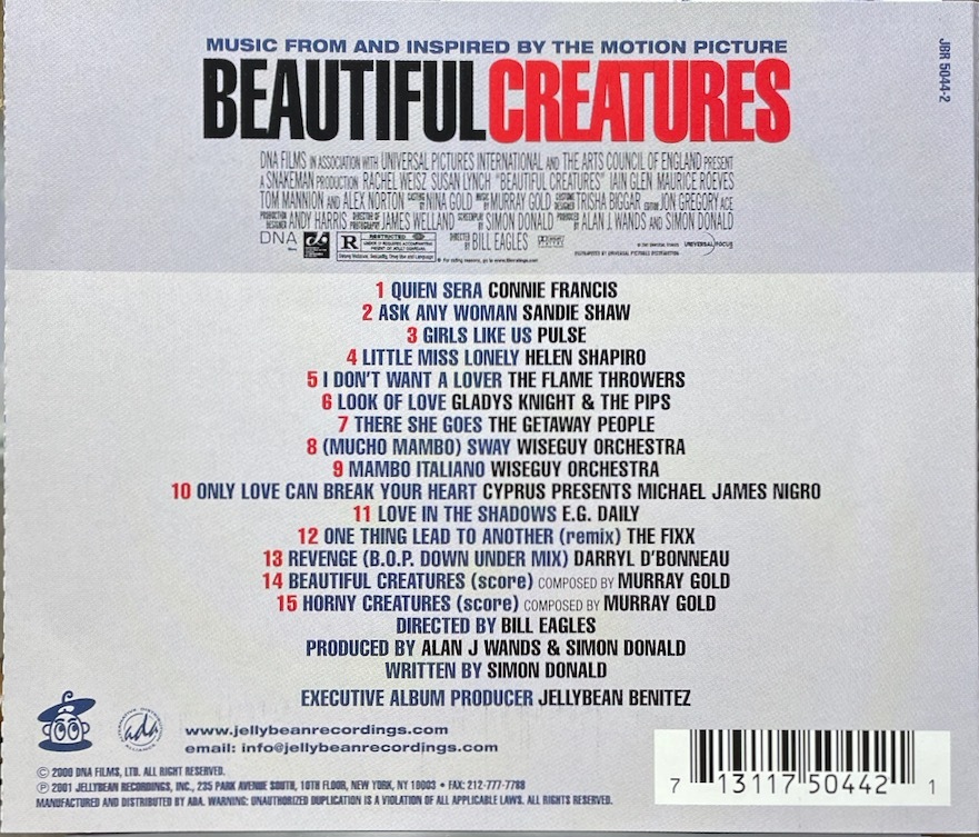 (C4H)* саундтрек редкость запись / beautiful * Creature (2001)/Beautiful Creatures/ Murray * Gold др. *