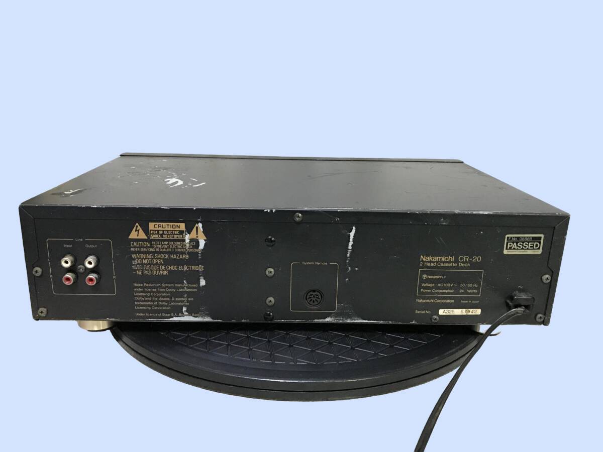 Nakamichi 2ヘッドシングルカセットデッキ CR-20 ナカミチ Nakamichi 2ヘッドシングルカセットデッキ CR-20 ナカミチ