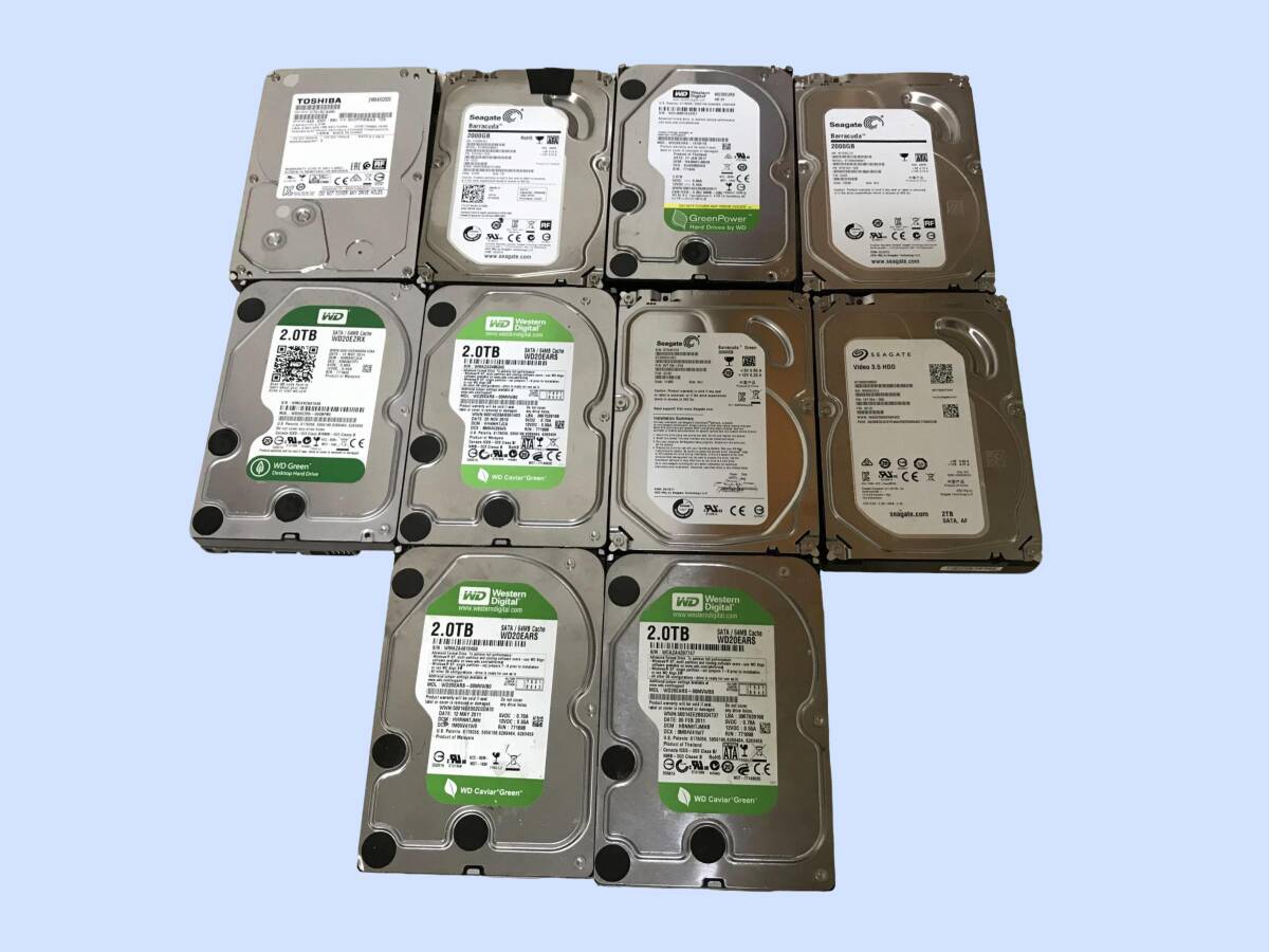 M4205 Western Digtal Seagate　2TB x10個 HDD まとめて10個 ハードディスク 3.5 ジャンク品
