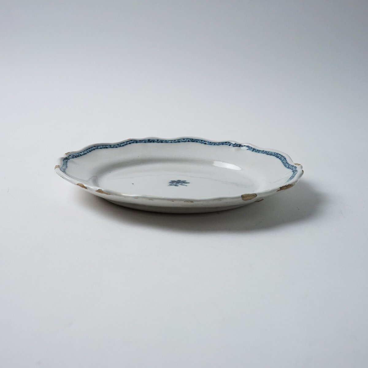 超大特価 フランス アンティーク 24cm 花リム 皿 プレート ムスティエ 食器