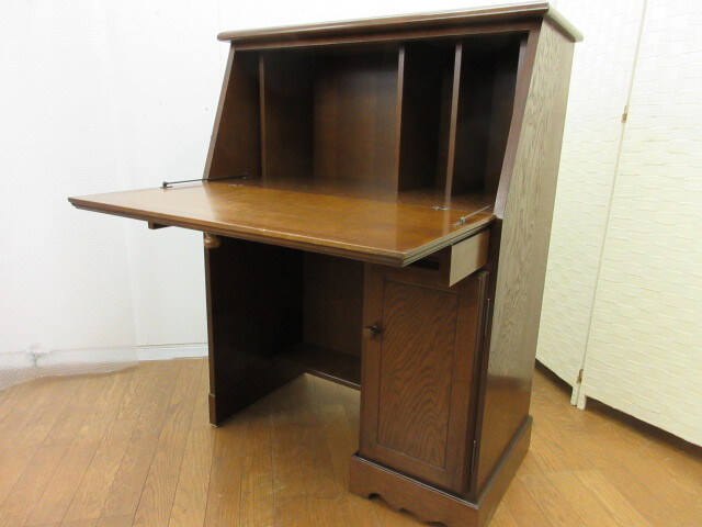 ライティングデスク　越後民芸家具 越後民芸家具楢材ライティングデスク - アンティーク山本商店