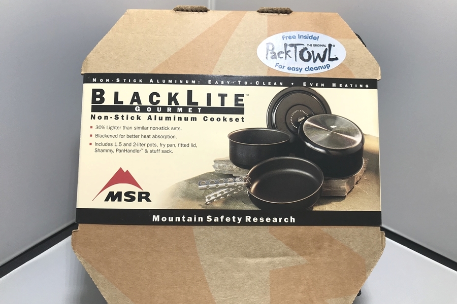 【送料無料】大阪)◆◆未使用品 MSR マウンテン セーフティー リサーチ BLACK LITE GOURMET NON-STICK ALUMINUM COOKSET