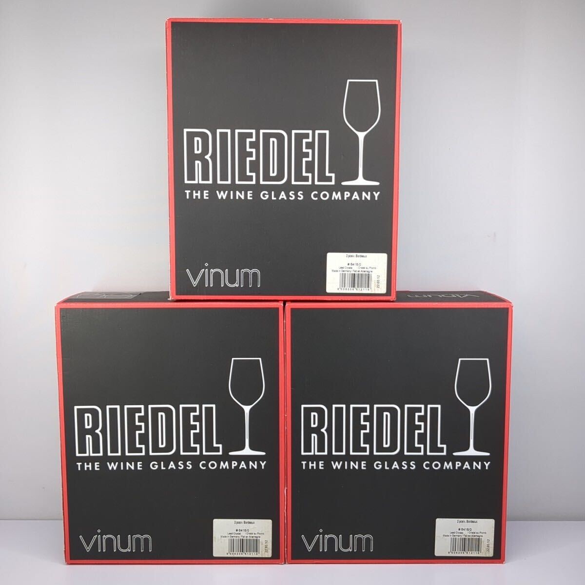 サ) RIEDEL リーデル vinum ヴィノム CABERNET SAUVIGNON カベルネ・ソーヴィニヨン 2個入 6416/0 3箱セット ペア ワイングラス 管理Y