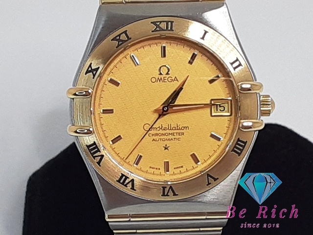 OH済 オメガ OMEGA コンステレーション 35.5MM 自動巻き メンズ 腕時計 1202.10.00 ゴールド シルバー SS YG bt2970